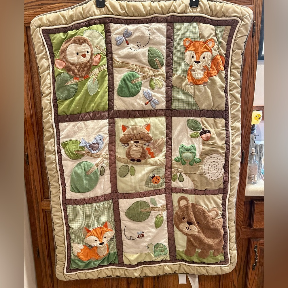 Animal-Themed Baby Quilt with Forest Friends